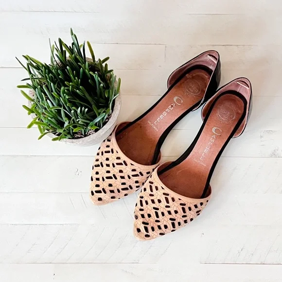 Jeffrey Campbell Ibiza Last D’orsay Boho Cutout Leather Flats Size 9 - Picture 14 of 14